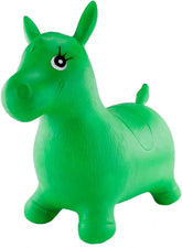 Calut gonflabil din cauciuc jucarie pentru sarit verde 58x26x52 cm